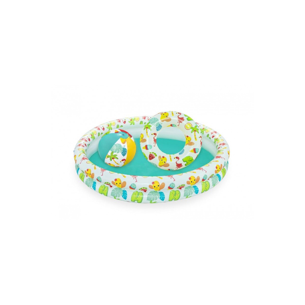 Gyerekmedence Play Pool Set, labdával és úszógumival, 122x20 cm