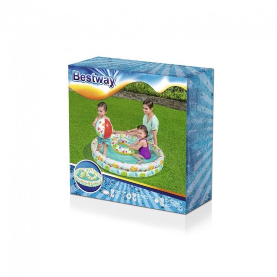 Gyerekmedence Play Pool Set, labdával és úszógumival, 122x20 cm
