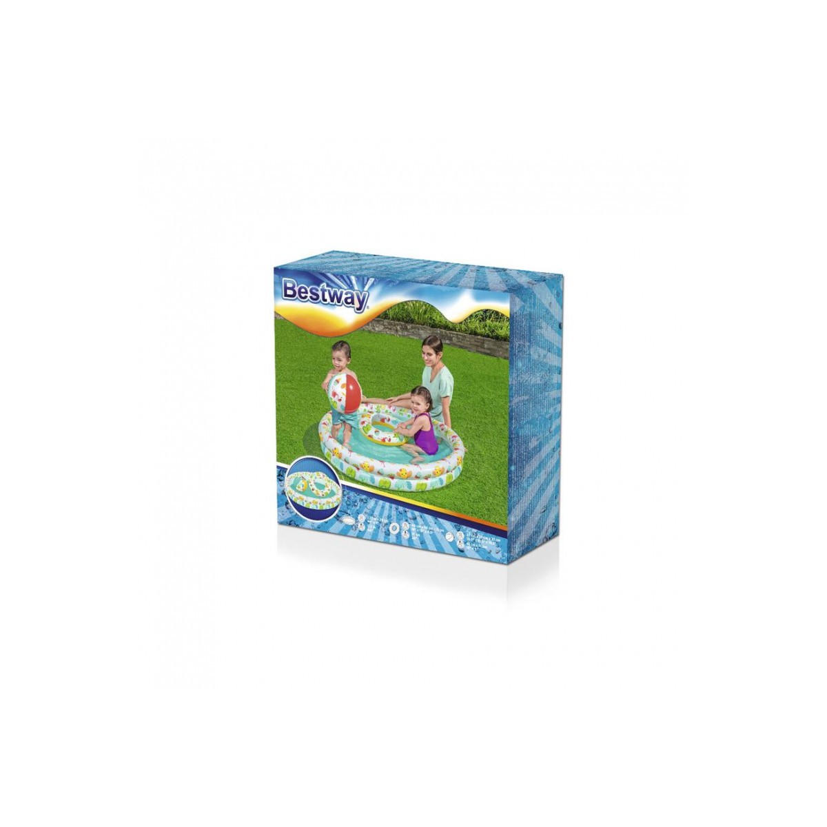 Gyerekmedence Play Pool Set, labdával és úszógumival, 122x20 cm