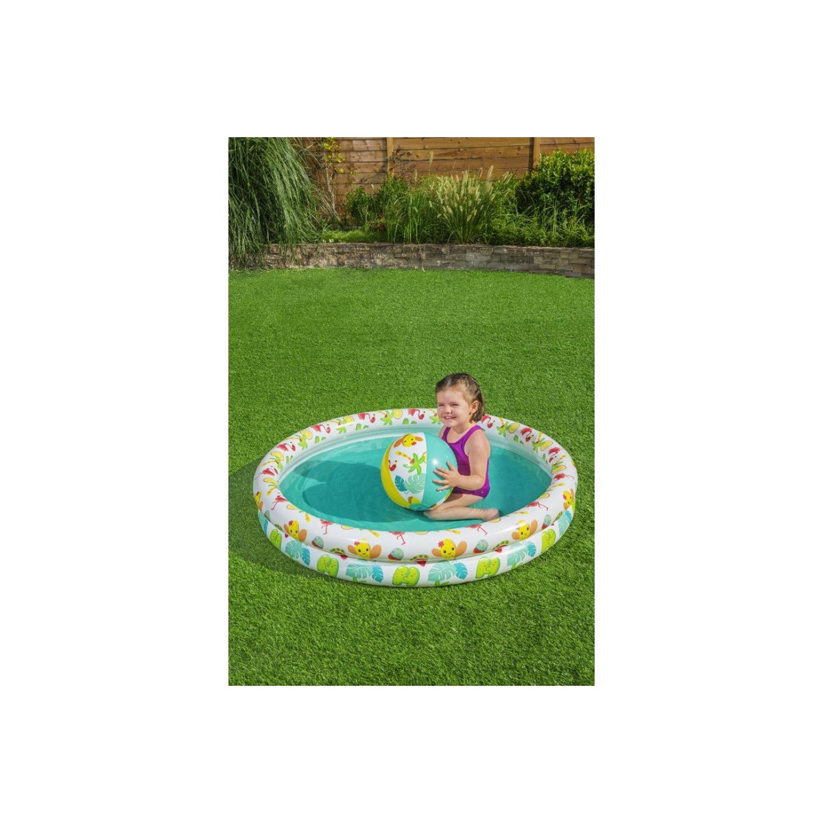 Gyerekmedence Play Pool Set, labdával és úszógumival, 122x20 cm