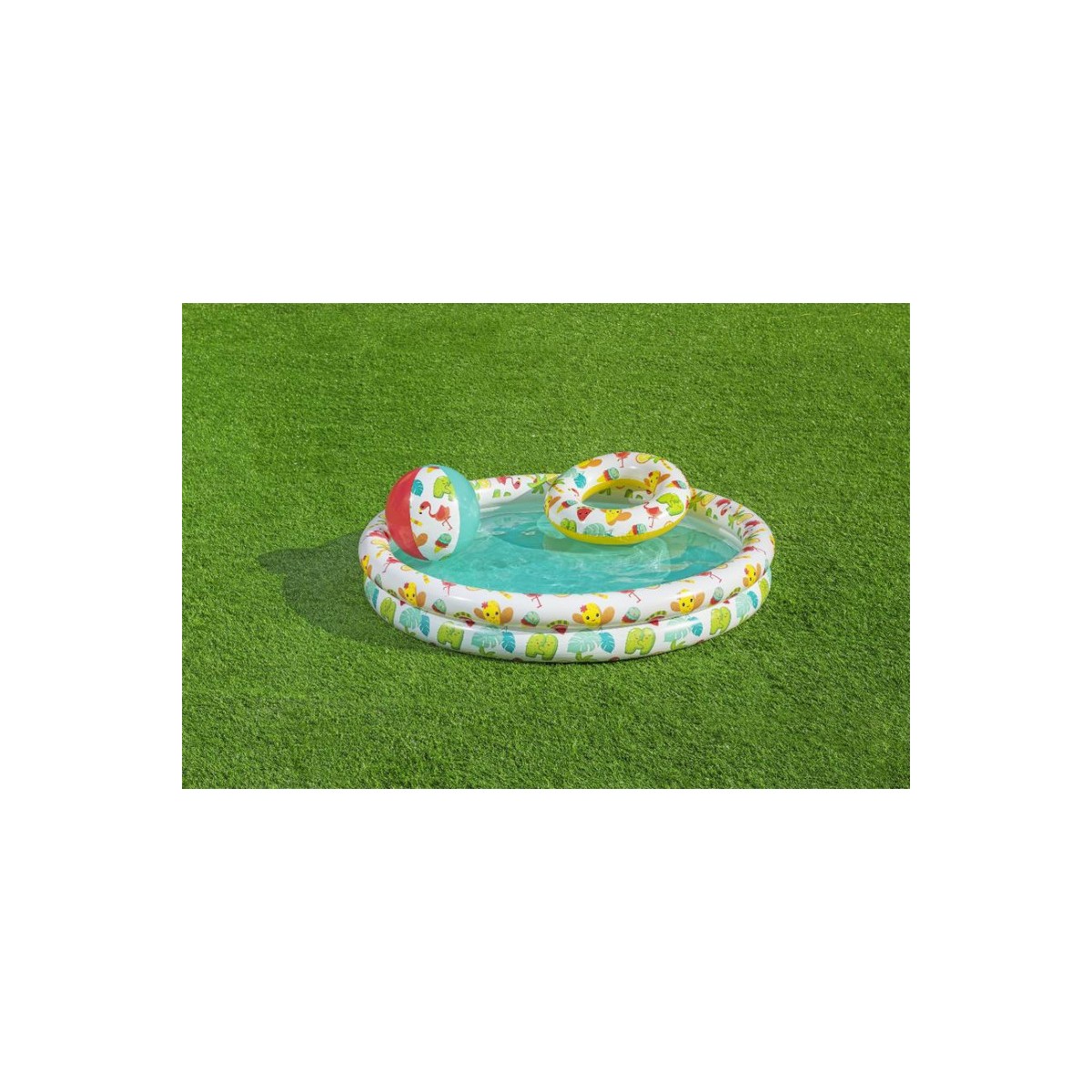 Gyerekmedence Play Pool Set, labdával és úszógumival, 122x20 cm