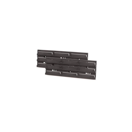Falra szerelhető szerelőpanel 386x18x130 fekete 2 db