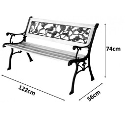 Modern kerti pad 122x54x73 cm