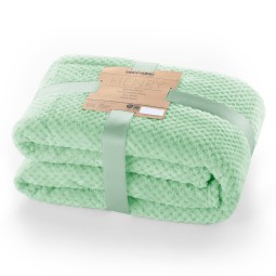 HENRY luxus pléd mentolzöld színben, jacquard mintázatú 170x210