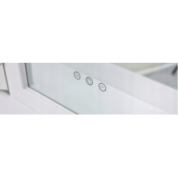 LED-es sminkasztal tükörrel, fiókokkal és puffal