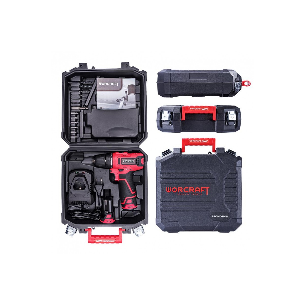 Csavarbehajtó Worcraft CD-12LiA, 2x Li-ion 1,3 Ah, koffer