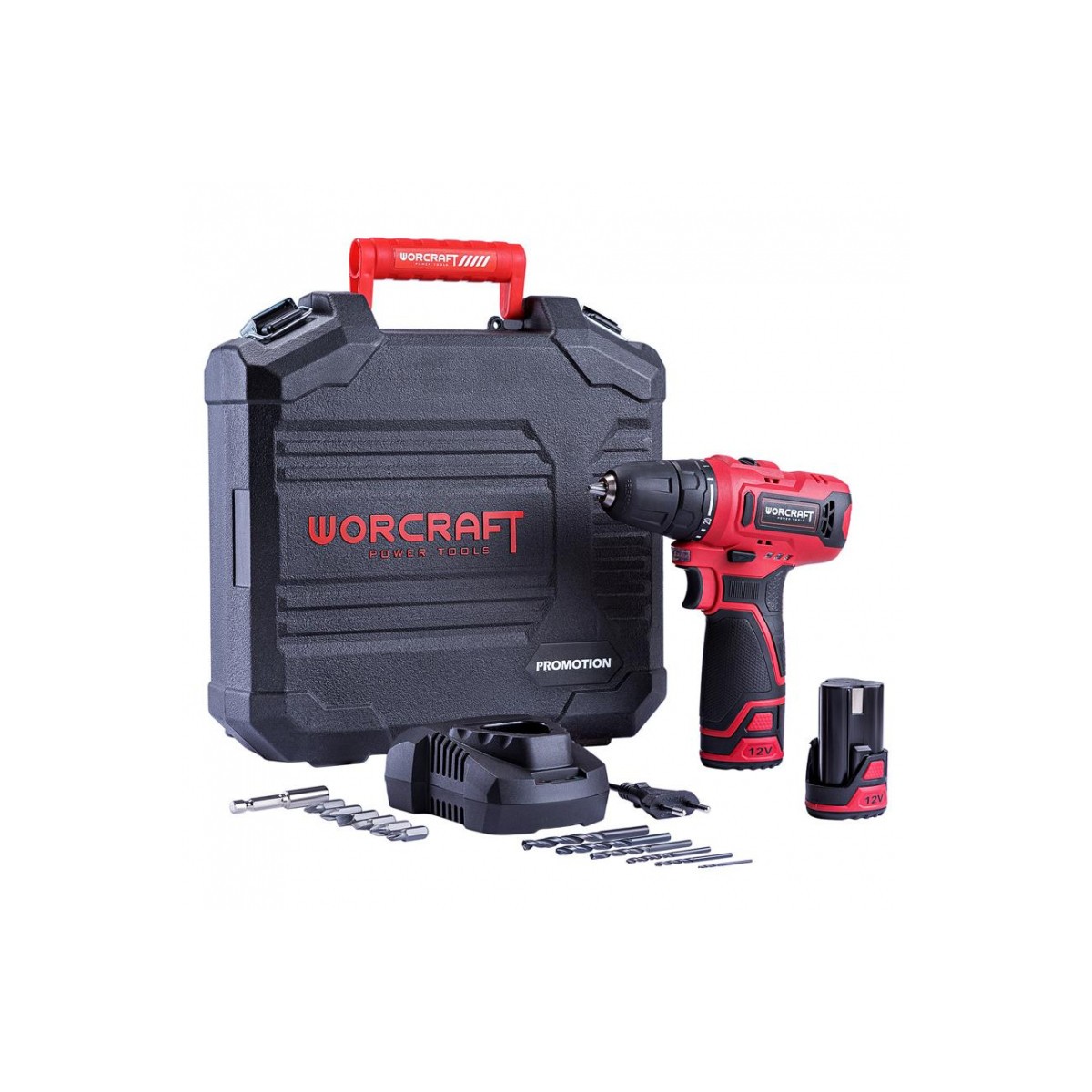 Csavarbehajtó Worcraft CD-12LiA, 2x Li-ion 1,3 Ah, koffer