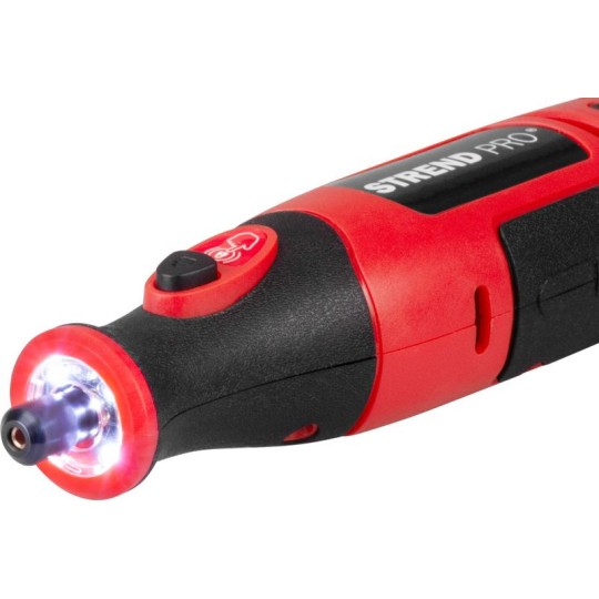 Egyenes mini csiszoló, fúrás és csiszolás tartozékokkal, 8 V, 1500 mAh