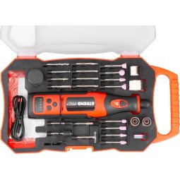 Egyenes mini csiszoló, fúrás és csiszolás tartozékokkal, 8 V, 1500 mAh