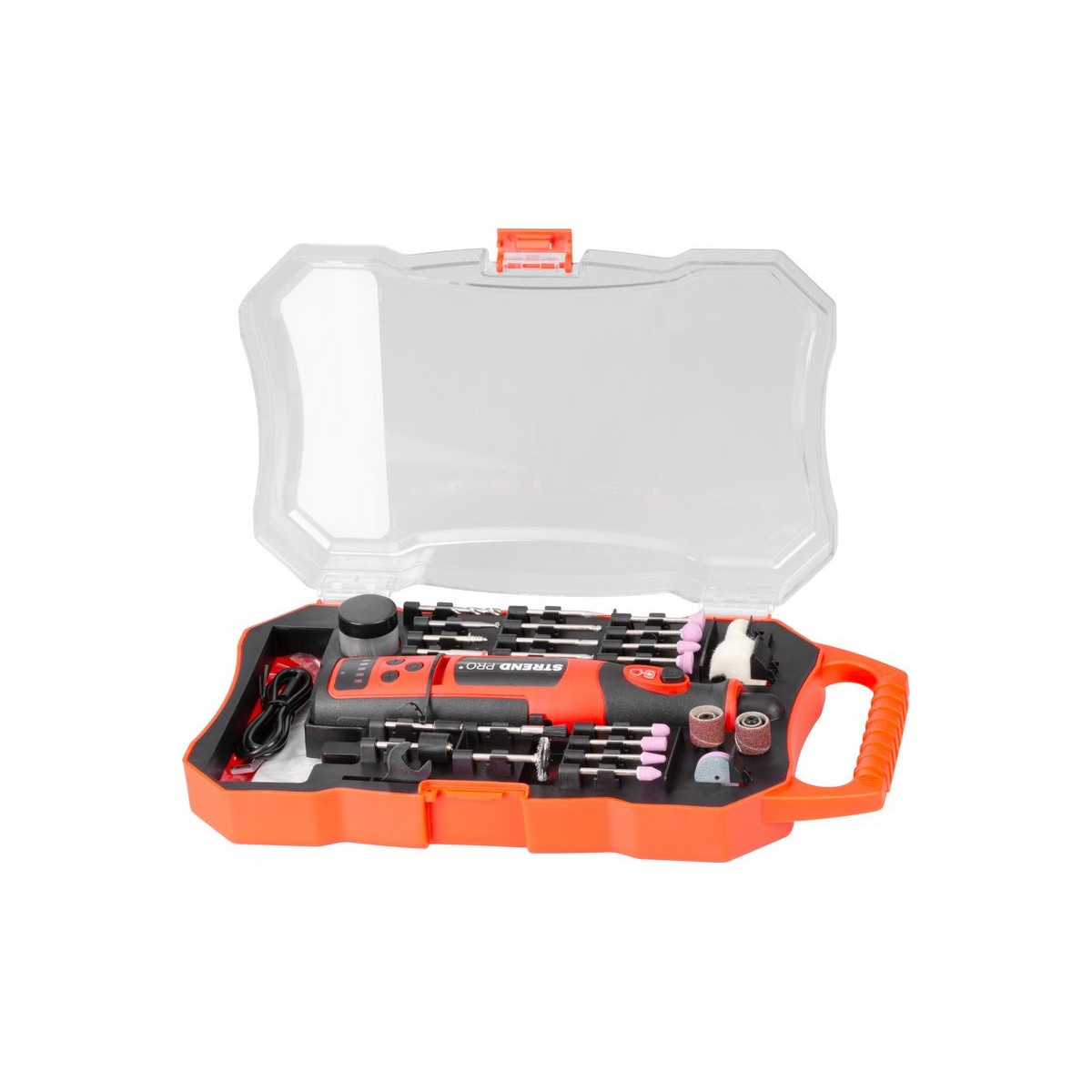 Egyenes mini csiszoló, fúrás és csiszolás tartozékokkal, 8 V, 1500 mAh
