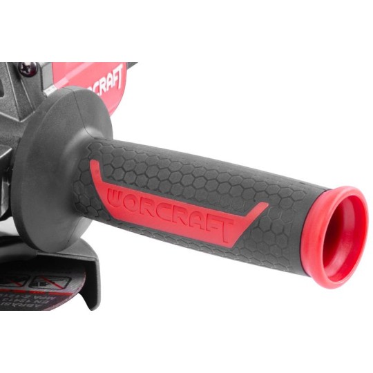 Kefe nélküli Worcraft CAG-S20LiBH ShareSYS sarokcsiszoló, 125 mm-es, 20 V Li-ion