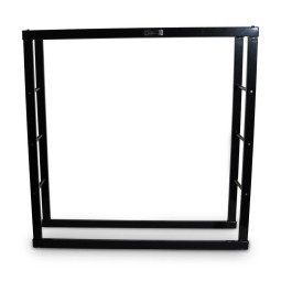 Nagy acél tűzifatartó állvány fekete színben 100×25×100 cm