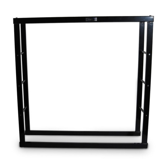 Nagy acél tűzifatartó állvány fekete színben 100×25×100 cm