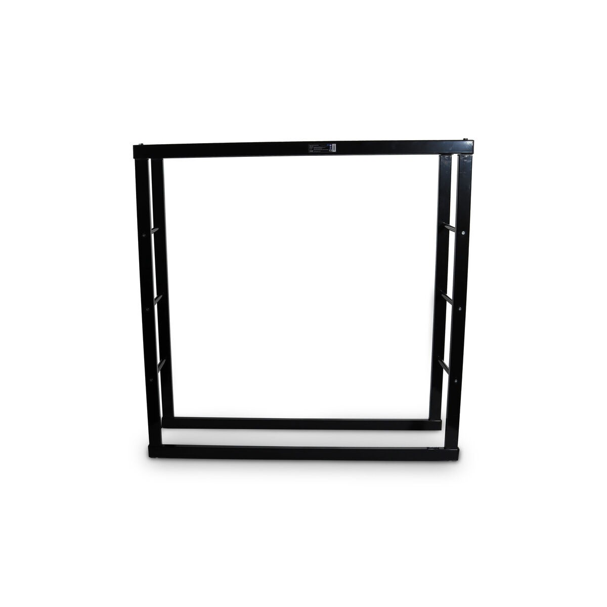 Nagy acél tűzifatartó állvány fekete színben 100×25×100 cm