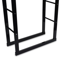 Acél tűzifaállványok fekete 60x25x100 cm