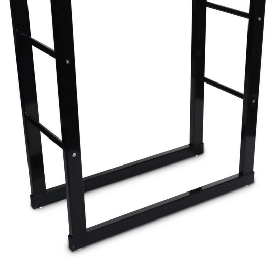 Acél tűzifaállványok fekete 60x25x100 cm
