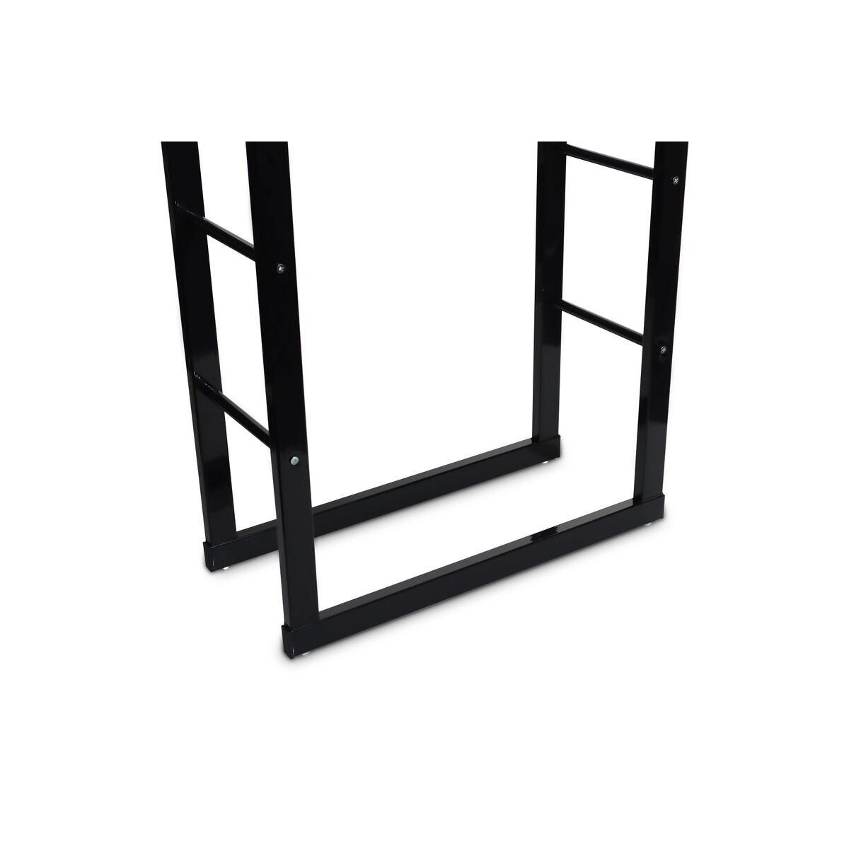 Acél tűzifaállványok fekete 60x25x100 cm