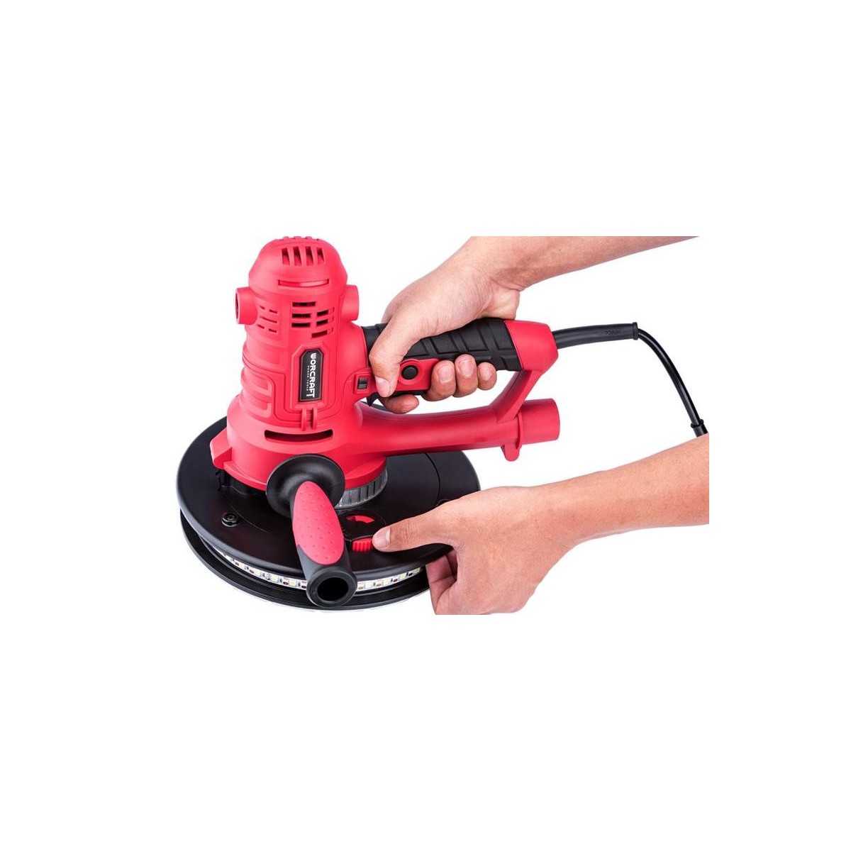 Csiszológép Worcraft DS08-180, 800 W, 180 mm, gipszkartonhoz porzsákkal, LED világítás