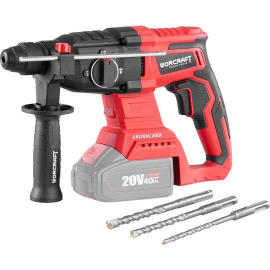 Kefementes kalapács Worcraft CRH-S20LiBA, 20V, ShareSYS, SDS+, 3 J