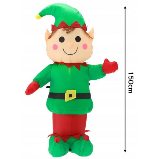 Felfújható LED manó, 150 cm