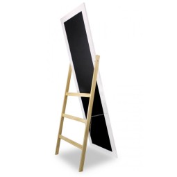 Nagy, fehér színű fa tükör, 160 cm