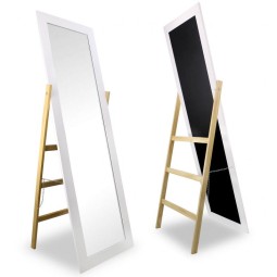 Nagy, fehér színű fa tükör, 160 cm