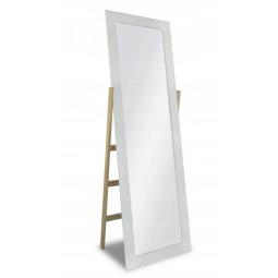Nagy, fehér színű fa tükör, 160 cm