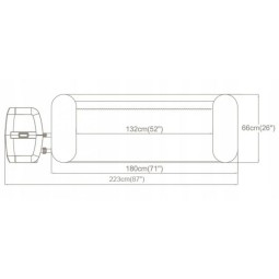 Felfújható jakuzzi 2–4 személyes 180x66 cm