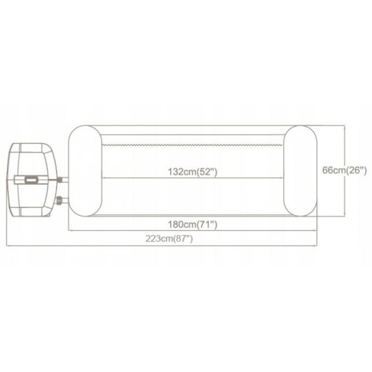 Felfújható jakuzzi 2–4 személyes 180x66 cm