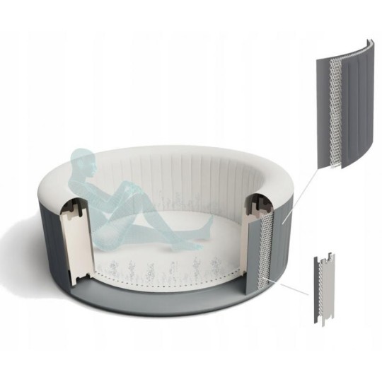 Felfújható jakuzzi 2–4 személyes 180x66 cm