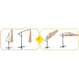 Sötét bézs színű kerti napernyők 350 cm