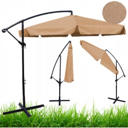 Cappucino napernyő fodros szegéllyel 350 cm