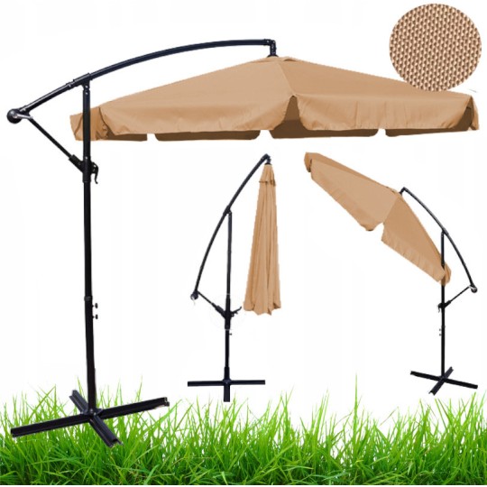 Cappucino napernyő fodros szegéllyel 350 cm