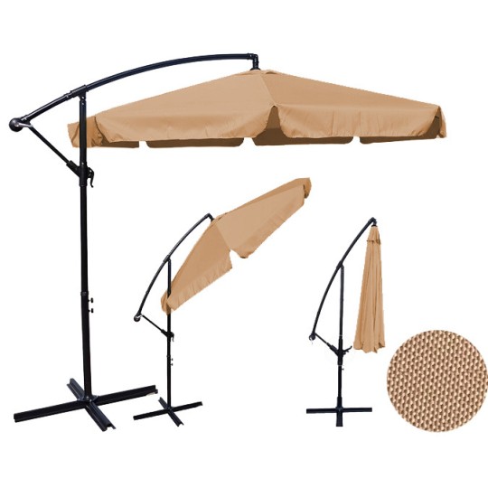 Cappucino napernyő fodros szegéllyel 350 cm