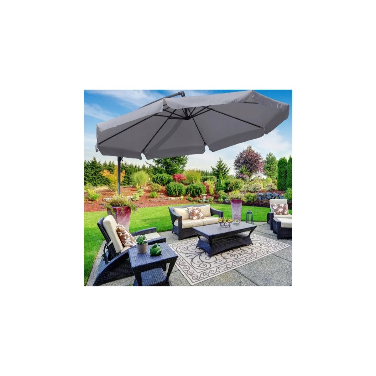 Zöld terasz napernyő, 350 cm