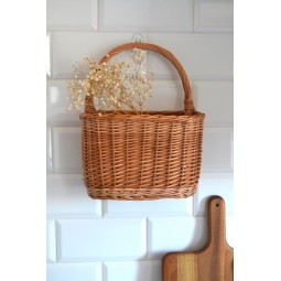 Ovális fonott kosár fogantyúval 25 cm