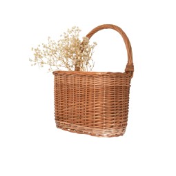 Ovális fonott kosár fogantyúval 25 cm