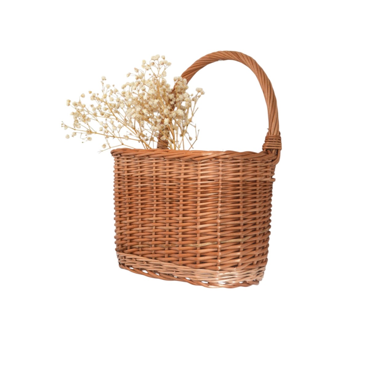 Ovális fonott kosár fogantyúval 25 cm
