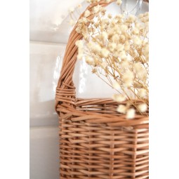 Ovális fonott kosár fogantyúval 25 cm