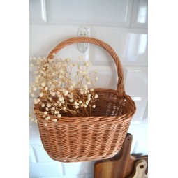 Ovális fonott kosár fogantyúval 25 cm