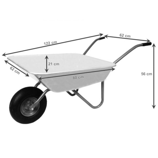 Horganyzott kerti talicska 80 l-ig