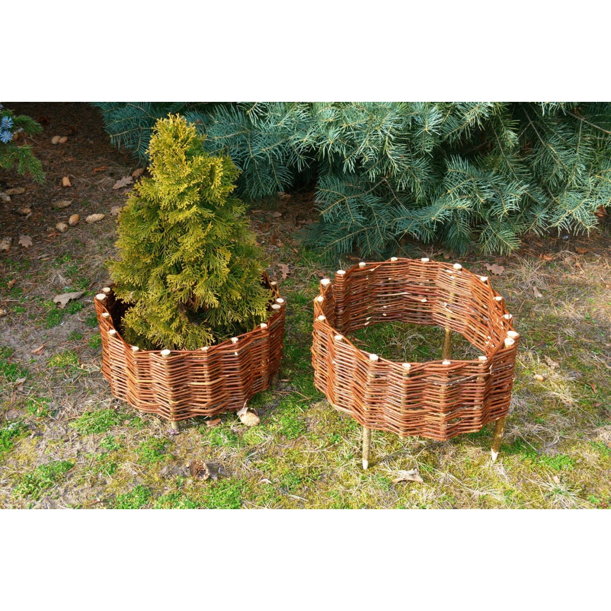 Lekerekített fonott paliszád 20/30 cm