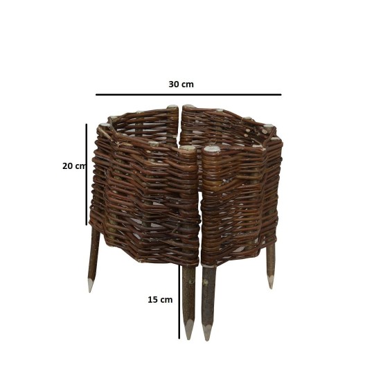Paliszád fonott gyűrű átmérője 30 cm és magassága 20 cm