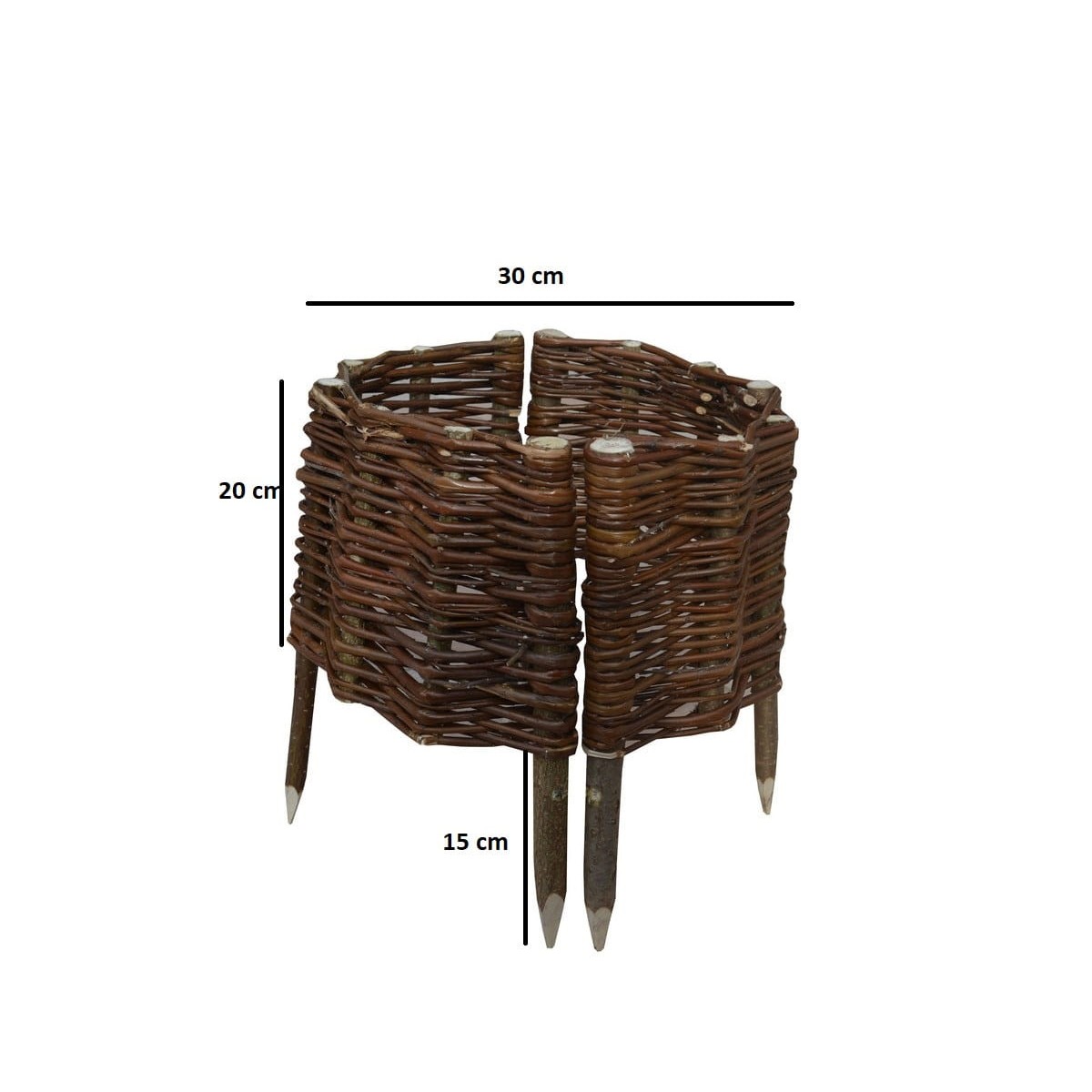 Paliszád fonott gyűrű átmérője 30 cm és magassága 20 cm