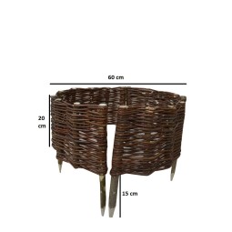 Paliszád jellegű fonott gyűrű átmérője 60 cm és magassága 20 cm