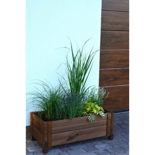 Elegáns barna virágcserép 80 cm