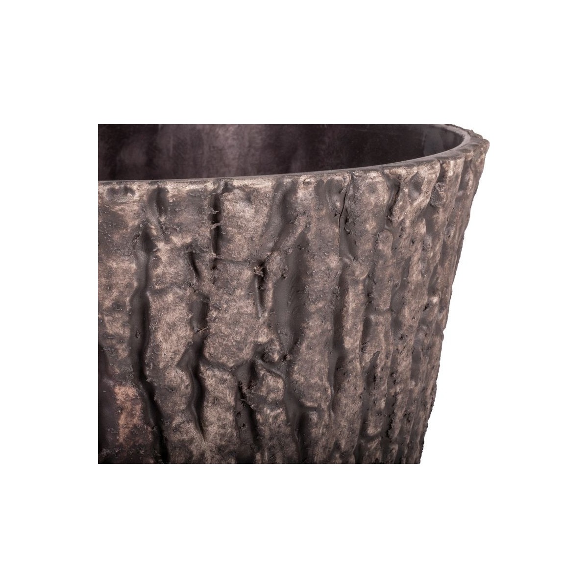 Fa textúrájú kerti virágcserép, 37,5x30 cm