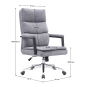 Ergonomikus irodai szék szürke színben ZAVIER