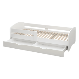 Ágyrácsos gyerekágy fehér színben 80x160 + tárolóhely, COCOLINO