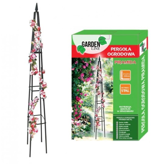 Kerti pergola piramis 31x31x200 cm